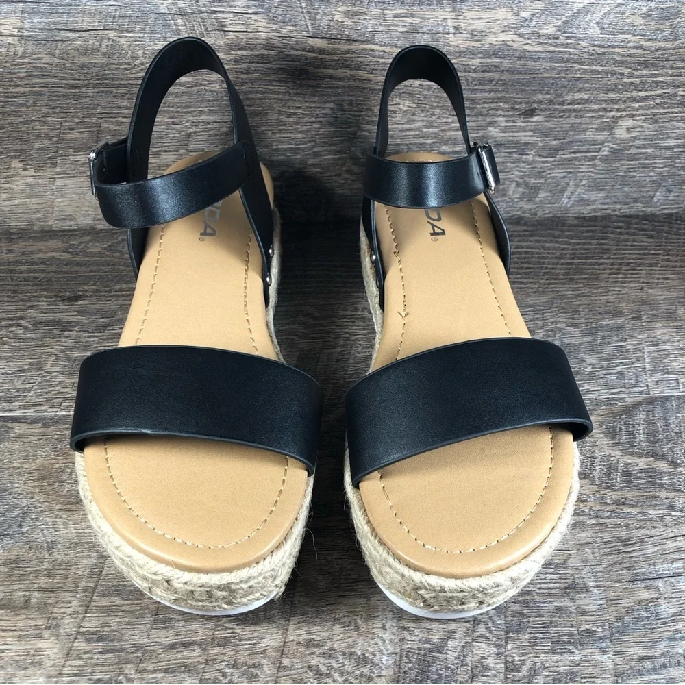Open Toe Buckle Ankle Strap Espadrille (CLIP-S)